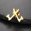My Shape Double Axe Brooch for Men Women Stainless Steel Axes Pattern Brooch and Pin  Brooch Punk Jewelry Party Club Boys Gifts