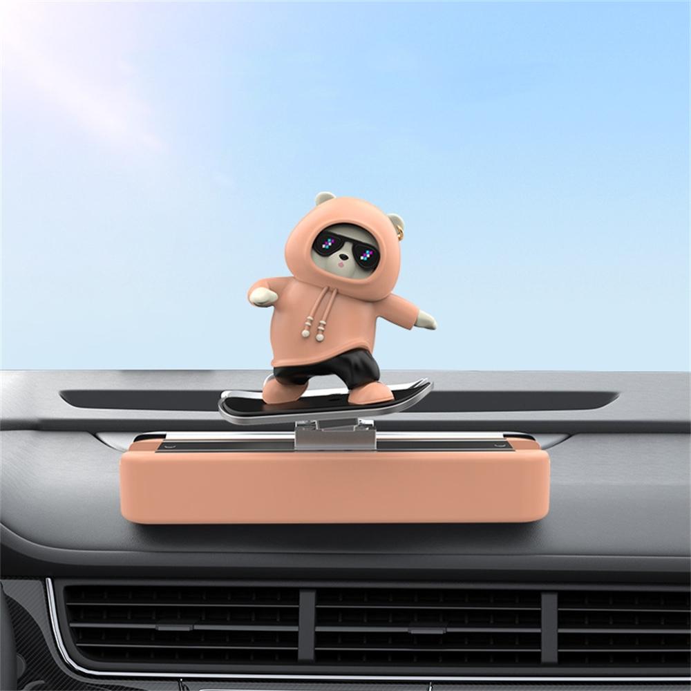 Vehicle License Plate Phone Number Car Bear Decoration Vehicle Decorating Car Doll Dashboard Figure Parking Number Plate
