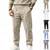 Men S Loose Linen Blend Hip Hop Casual Long Pants