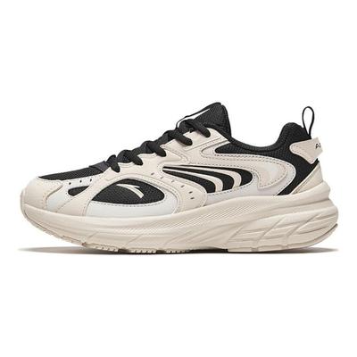 AT956 Lässig Bequem Vielseitig Stoßdämpfend Rutschfest Abriebfest Low-Top Retro Laufschuhe Damen Sneaker Beige Schwarz 922345599-2