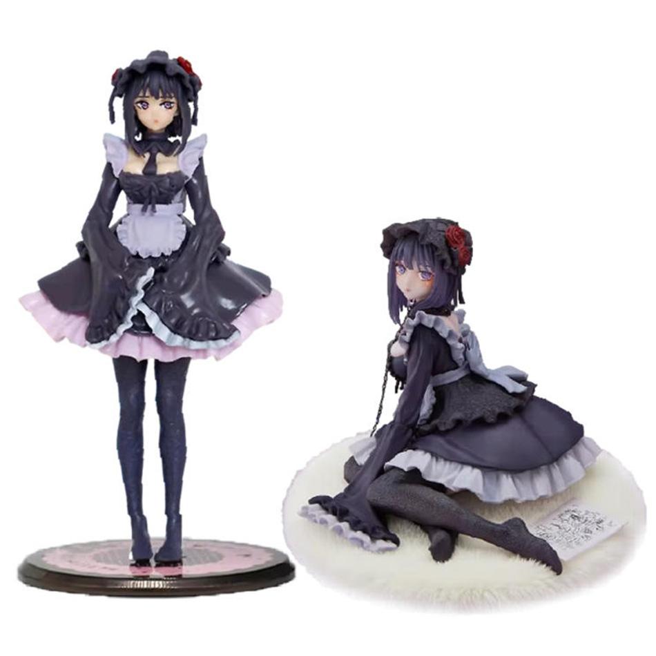 2pcs My Dress-Up Darling Anime Figure Black Maid Outfit Kitagawa Marin Action Figure Shizuku Kuroe Figurine Collection Model