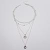Celebrity Long Boho Choker Necklace Silver 29