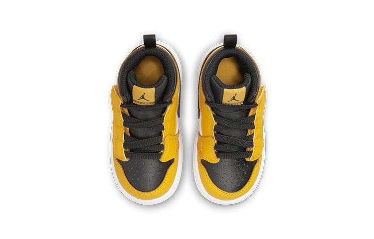 Jordan Air Jordan 1 Mid Alt Vintage High Top Basketball Shoes Black Yellow Infant And Toddler AR6352-701
