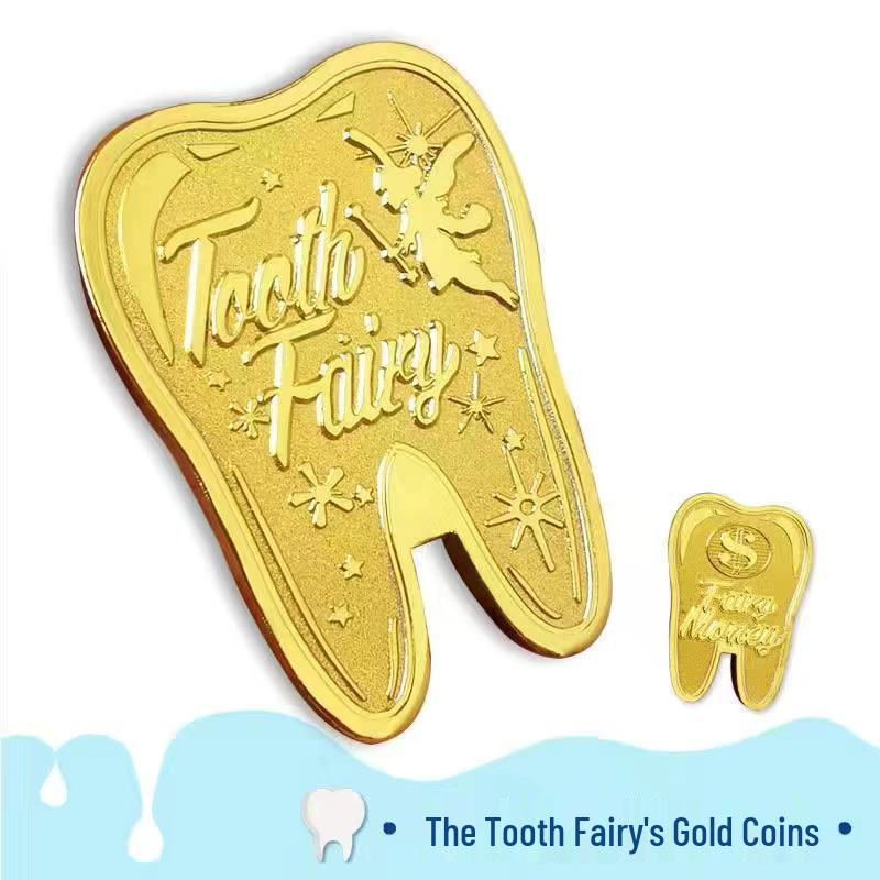 Tooth Fairy Keepsake: Gold Coin Storage Box for Children's Lost Teeth