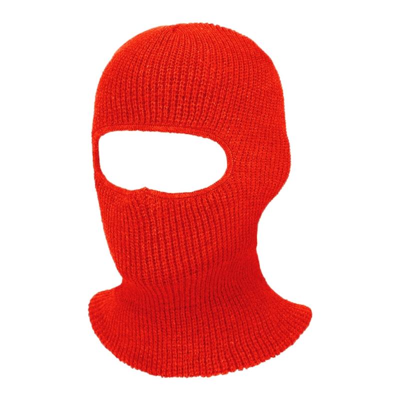 Mehrfarbige Thermomaske Einfarbige Gestrickte Vollgesichtsmaske Outdoor-Aktivitäten