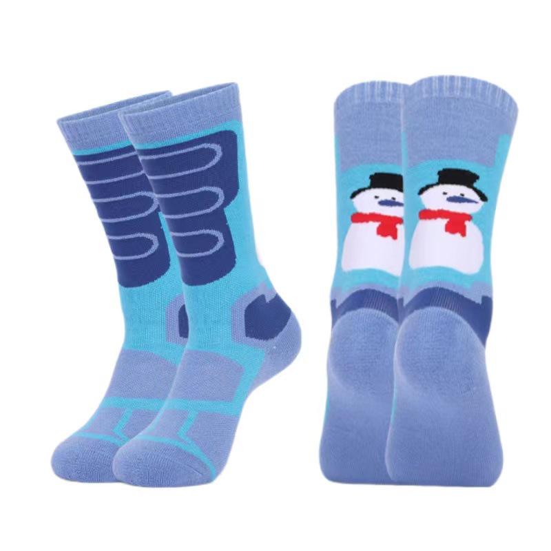 Unisex Quick-Dry Wool Ski Socks for Children and Adults - Warm, Long, and Ideal for Outdoor Sports