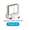 10 Pièces Adaptateurs de Charge Magnétique Type C 2,4A Charge Rapide Transmission de Données Remplacements pour Appareil Android Utilisation en Voyage