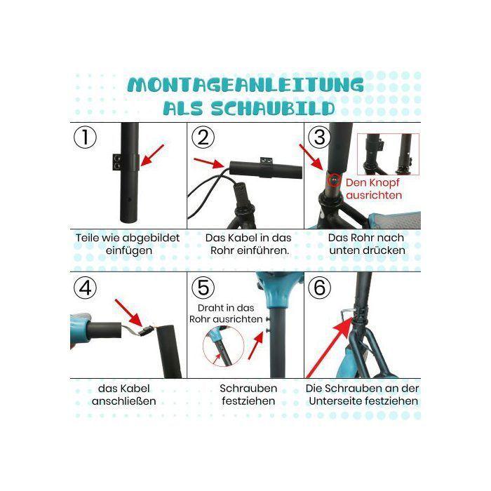 Elsparkcykel - LEAWIN - Räckvidd 5-8 km - Max 14 km/h - Bluetooth - Elektronisk broms - Grön