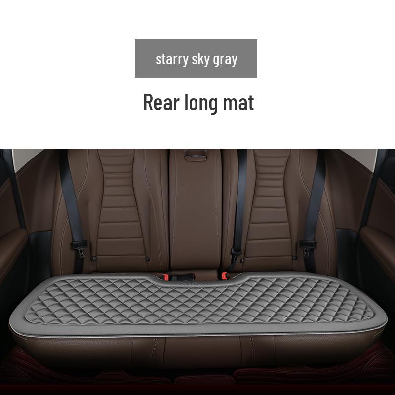All-Season Universal Car Seat Cushion - Breathable, Anti-slip Ice Silk Cover for Rear Seats