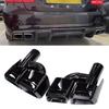 1 pair For Mercedes C-Class W204 E-Class W212 CLS-Class W218 exhaust modifications C63 E63 CLS63 black square quad exhaust tips