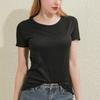 Women's Fashion Round Neck Short Sleeve Top T-Shirt Short Bottoming Shirt