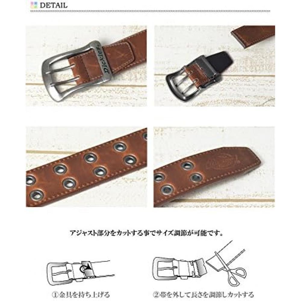 No [dickies] Eyelet Double Pin Pu Leather Belt Ds0126c 06  White