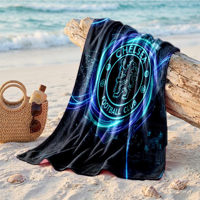 Asciugamano da Spiaggia in Microfibra con Stampa Chelsea FC Asciugatura Rapida Assorbente Grande Asciugamano per Spiaggia Nuoto Viaggio