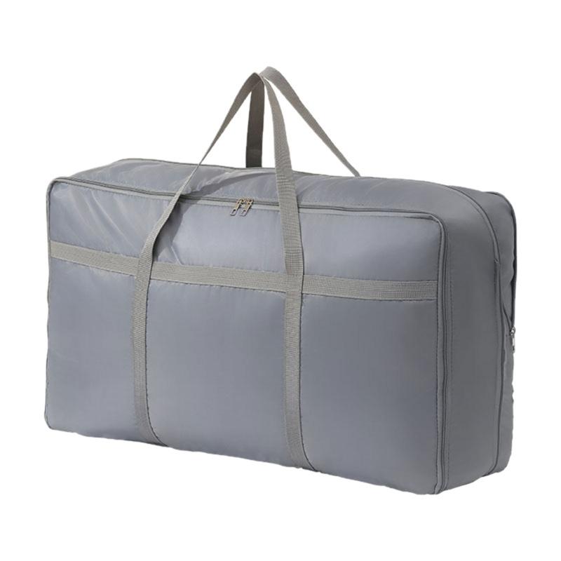 

Large Capacity Vacuum Compression Storage Bag for Quilt Blankets and Clothing with Sturdy Handle Ideal for Home Organization Moving Packing and Travel серый