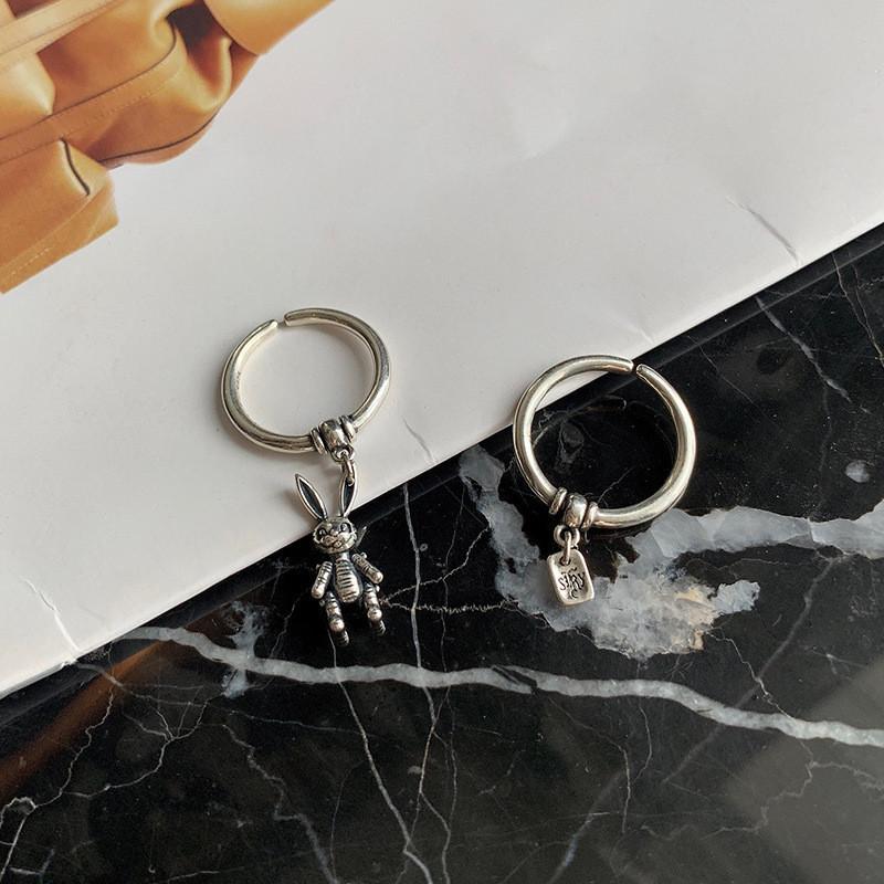 S925 Korean Unique Silver Rabbit Ring For Women Perfect For Holiday Gifts And Fashion