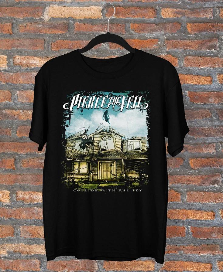 Винтажная черная футболка с коротким рукавом группы Pierce The Veil, все размеры, унисекс XXL