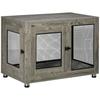 2-in-1 Dog Cage & Side Table, with Two Doors, Cushion, for Large Dogs
