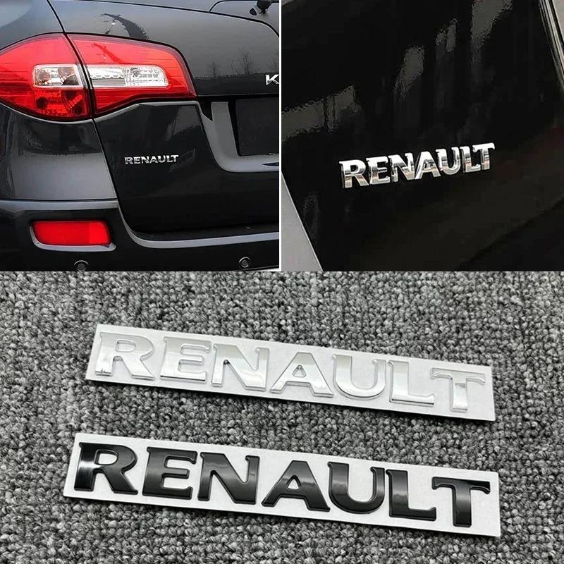ABS 3D logo Car Rear Trunk Emblem Badge Sticker for Renault Megane 2 Duster B Logan Captur Clio Laguna Fluence Kadjar Accessories