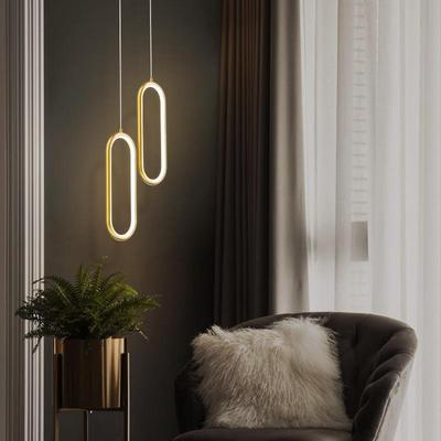 Bedroom Bedside Chandelier Light Luxury Modern Minimalist Master Bedroom Living Room Double-headed Pendant Line Light