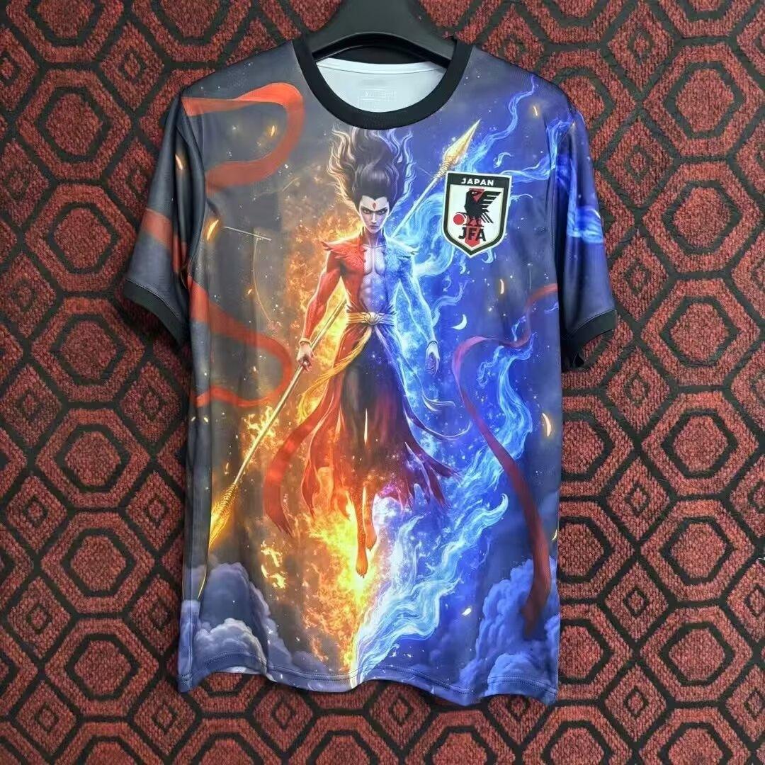 Japan national football jersey anime manga short-sleeved football jersey Japan national team jersey S