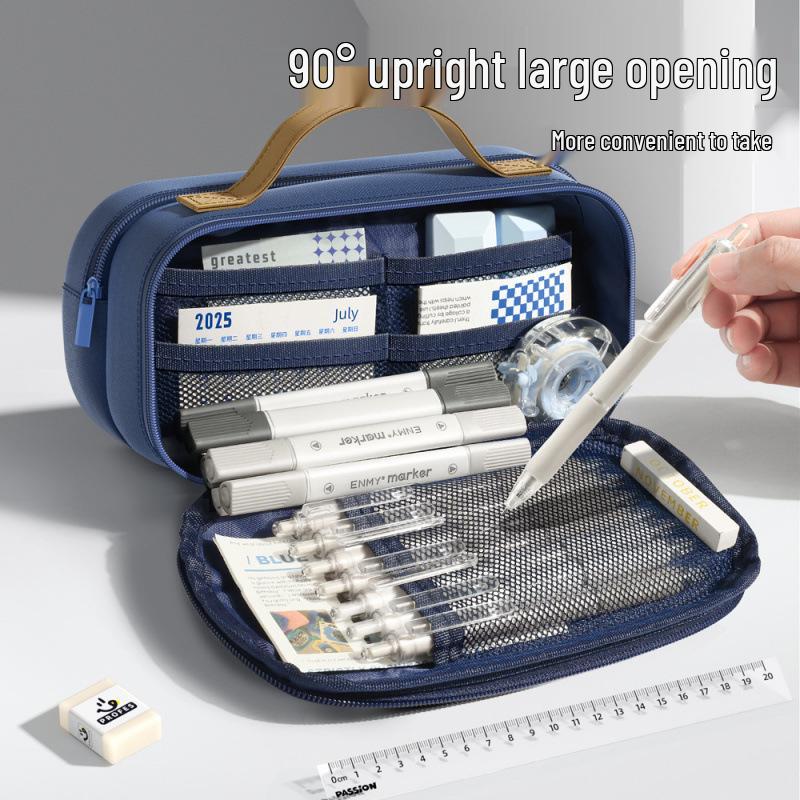 Stylish High-Capacity Vintage Pencil Case for Students
