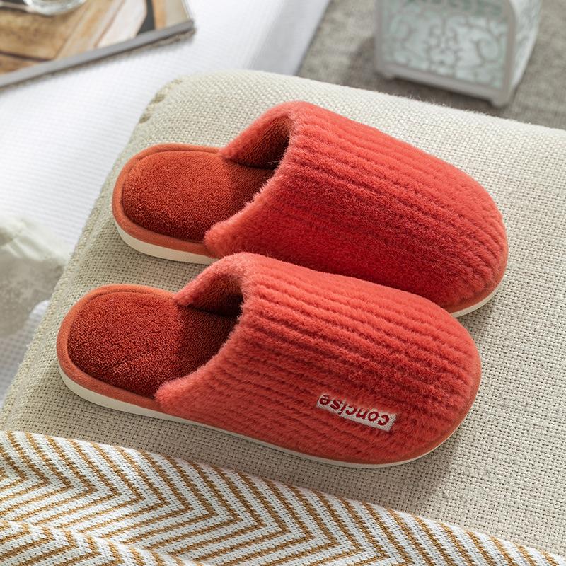 Cotton Slippers for Women In Winter, Suitable for Home Use In Spring and Autumn, Indoor Warmth and Anti Slip Home, Cixi Winter Couple, Plush Men