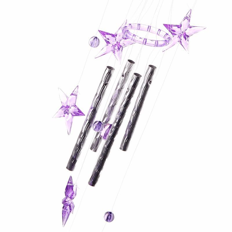 1x Cute Metal Tubes Bell Wind Chimes Garden-Yard Hanging Home Decor Creative Lucky Humming Bird Wind Chimes Bells Hanging Gift