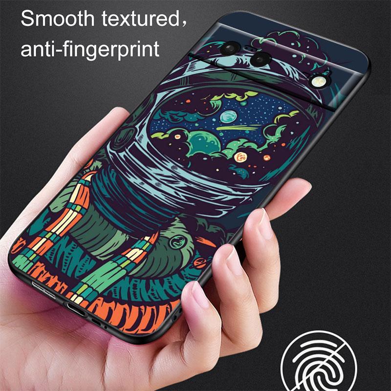 

Чехол для телефона Planet Alien Space Astronaut для Google Pixel 7 Pro 6 Pro 6A 5A 5 4 4A XL 5G, черный мягкий чехол Fundas Cover Google Pixel 6a