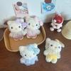 Kawaii Sanrio Hello Kitty Plush Doll Keychain Cartoon Kt Cat Stuffed Plushies Key Ring Bag Pendant Accessories Gift Kids Toys