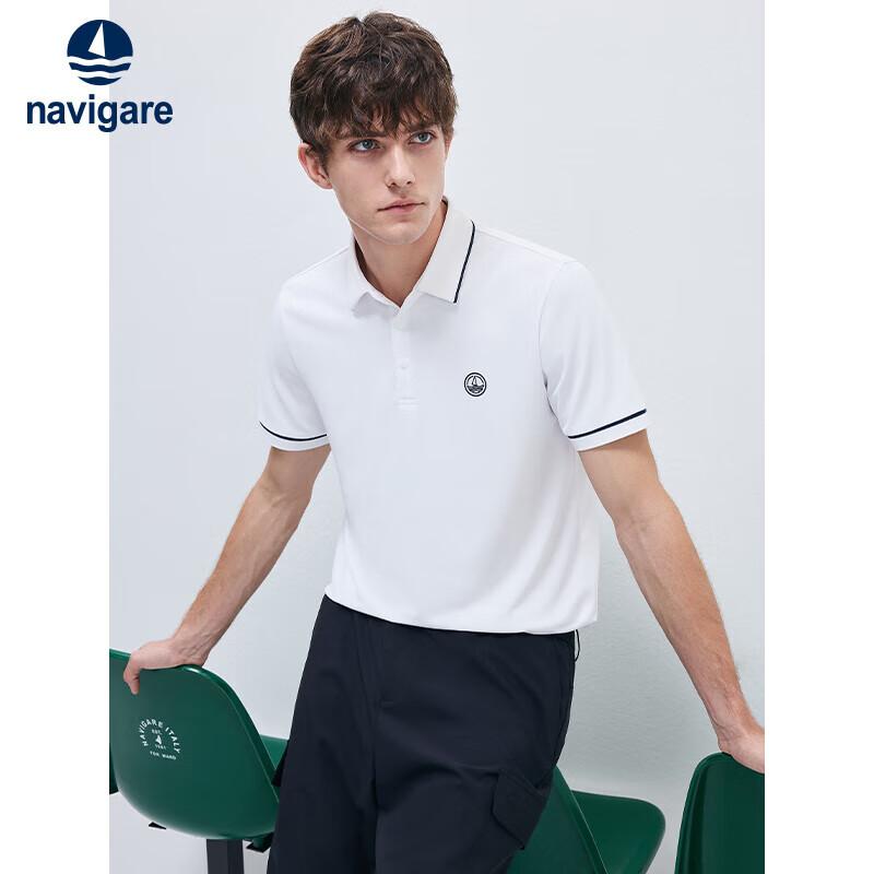 NAVIGARE Men s Quick-Dry Sun Protection Short Sleeve Polo Shirt S