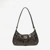 Korean Y2k Fashi Niche PU Leather Cool Strap Large-capacity Handbag Shoulder Bag Underarm Bag Woman Bag Purse