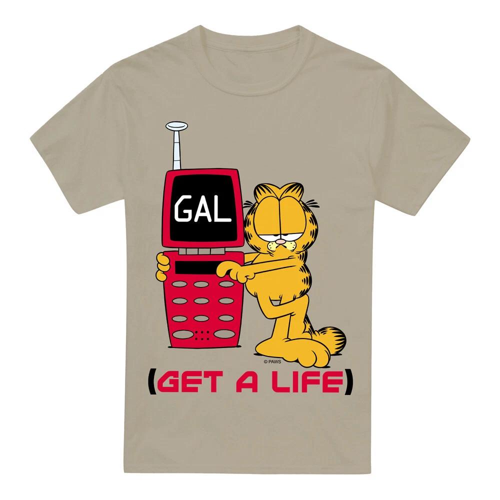 Garfield Get A Life T-Shirt S-2XL, Sand