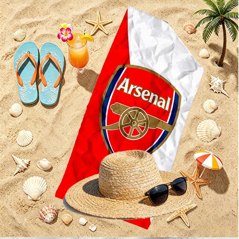 Football Team F.C Print Beach Towel, Versatile Lightweight Absorbent Beach Towel for Pool Surf Yoga Bathroom, Perfect Birthday Holiday Gift