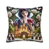 Disney Schneewittchen und die sieben Zwerge Kissenbezug Cartoon Fantasy Film Anime Weiches Luxus-Kissen für Sofa Heimdeko