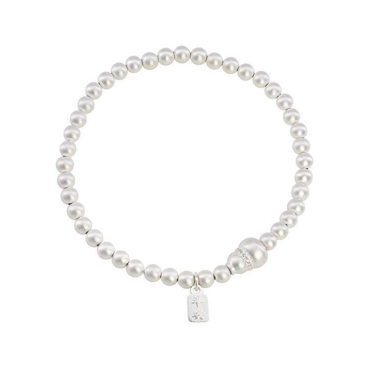 Matte Elastic Gourd Pendant Bracelet for Women - Light Luxury Simple Chinese Style Beaded Jewelry