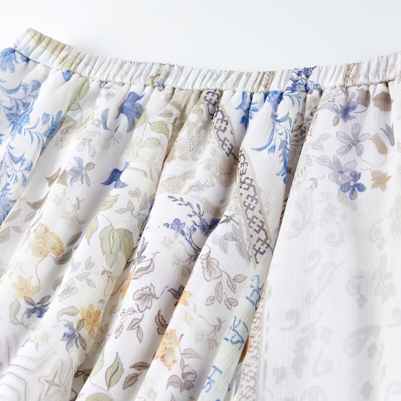 Bohemian Print Chiffon A-Line Skirt