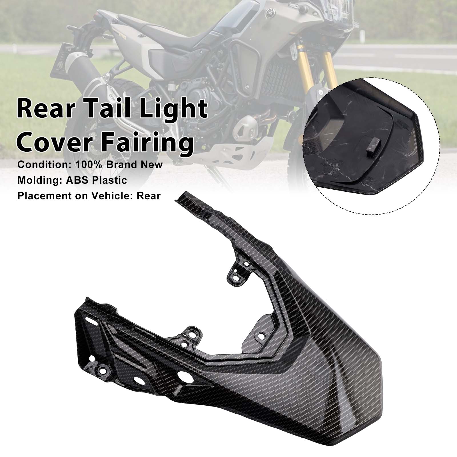 

Rear Tail Light Cover Fairing For Yamaha Tenere 700 T700S 2025-2026 Carbon