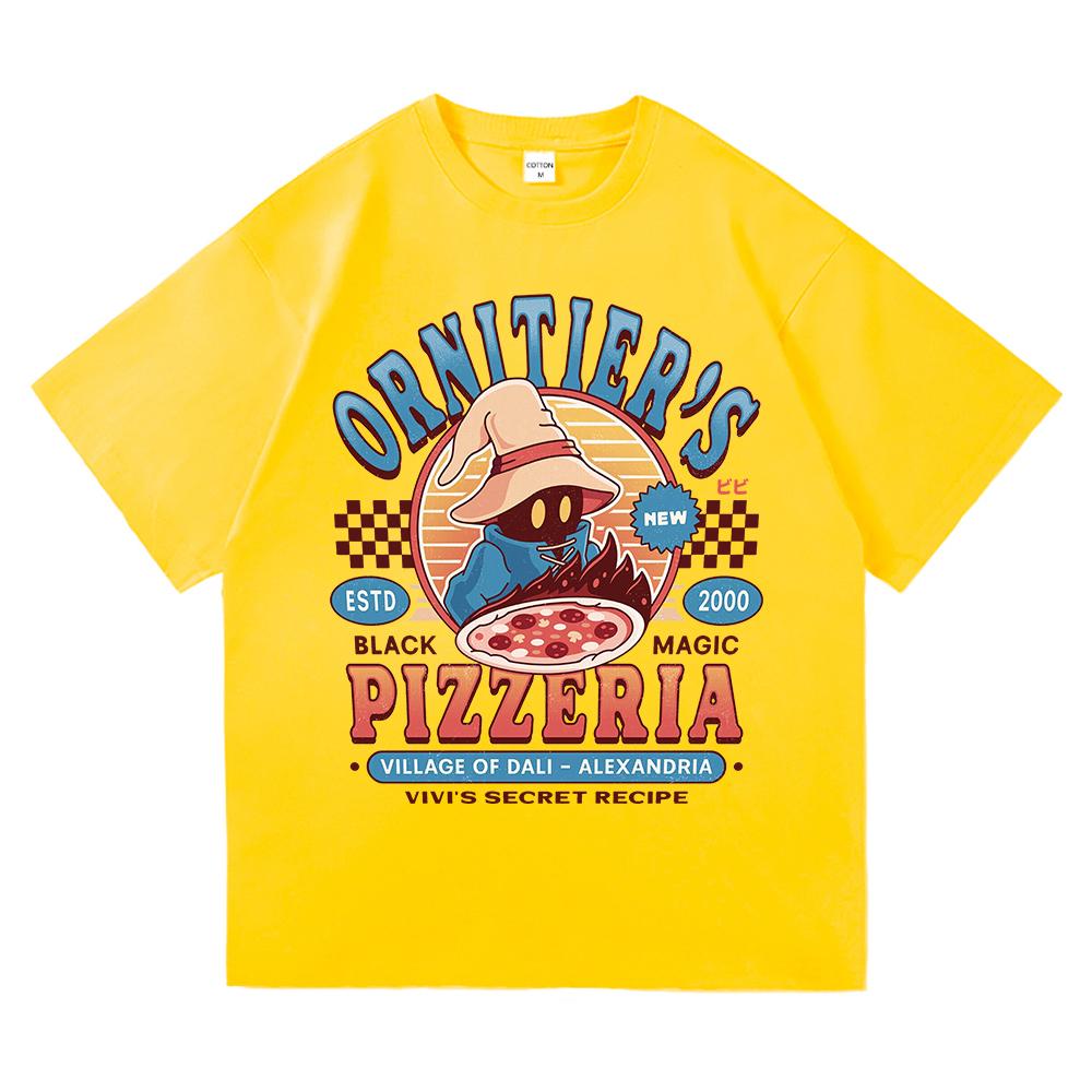 

Vintage Ornitier Pizzeria T Shirt Fashion Men/Women Harajuku Aesthetic Funny Cute T-Shirt Unisex High Quality Cotton Tees Shirts 4XL