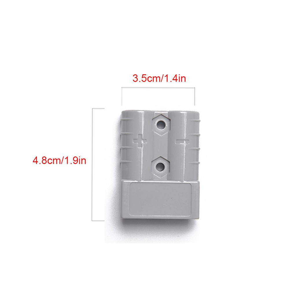 2 Sets Gray Forklift 50A 600V Connectors Plug Bipolar Terminals Adapter Covering Black Gray Pole Shell Caravans