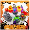 24/48 Stuks Halloween Rubberen Eendjes Met Pompoen Doos Accessoires Jeep Eendjes Speelgoed Voor Kinderen Halloween Feest Bedankjes