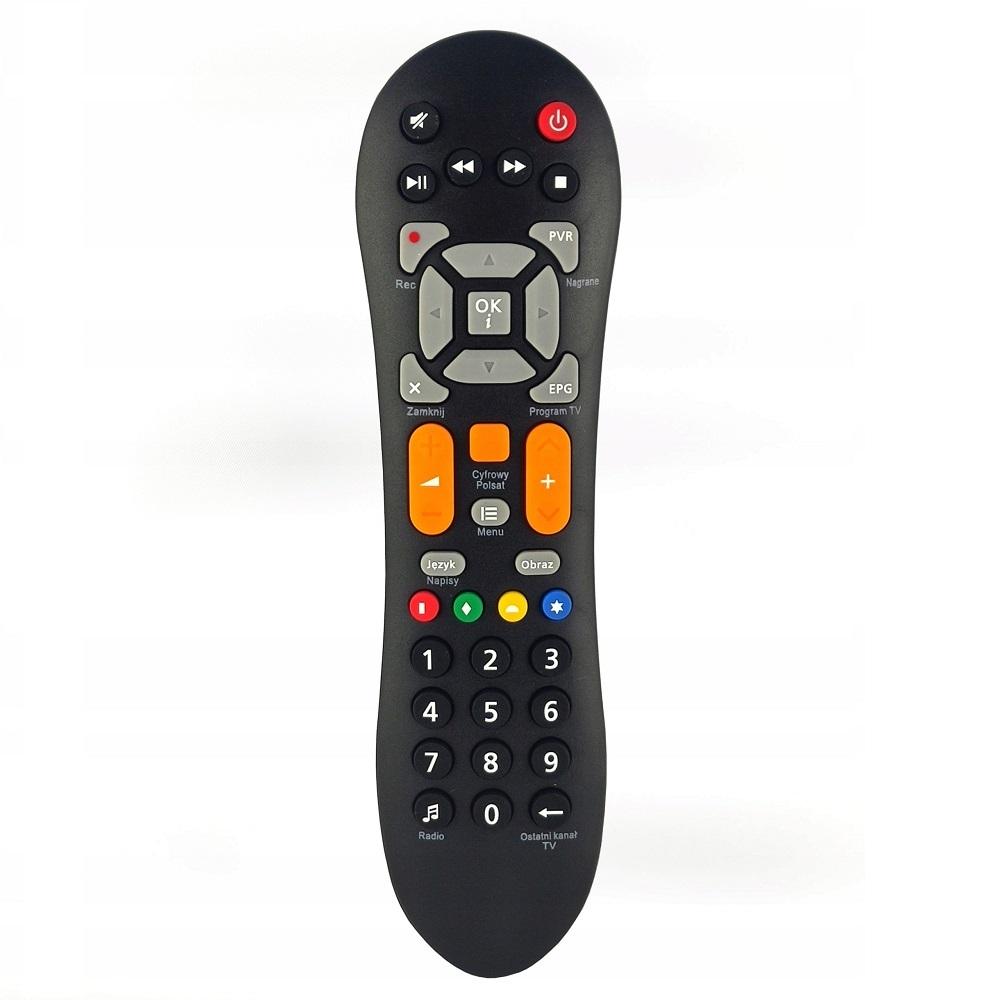 Pilot Do Dekodera Polsat Hd7000/Hd5000 /Hd3000 No Logo, Pomarańczowe Przyciski