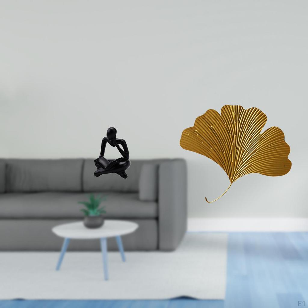 Abstract Ginkgo Thinker Statue Decoration for Tabletop Living Room Shelf Office Bookshelf Wrought
