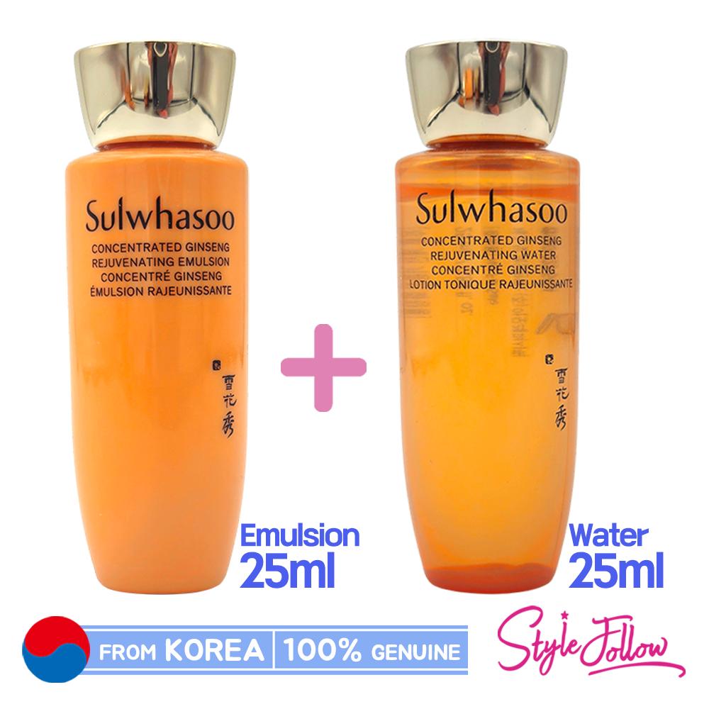 NEW Package_[SULWHASOO] Concentrated Ginseng Rejuvenating Water 25ml & Emulsion 25ml (Sample)