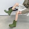 Nuovi stivali da pioggia Stivali da donna Stivaletti slip-on Scarpe corte con plateau alla moda Stivali impermeabili antiscivolo per stivaletti da pioggia da donna