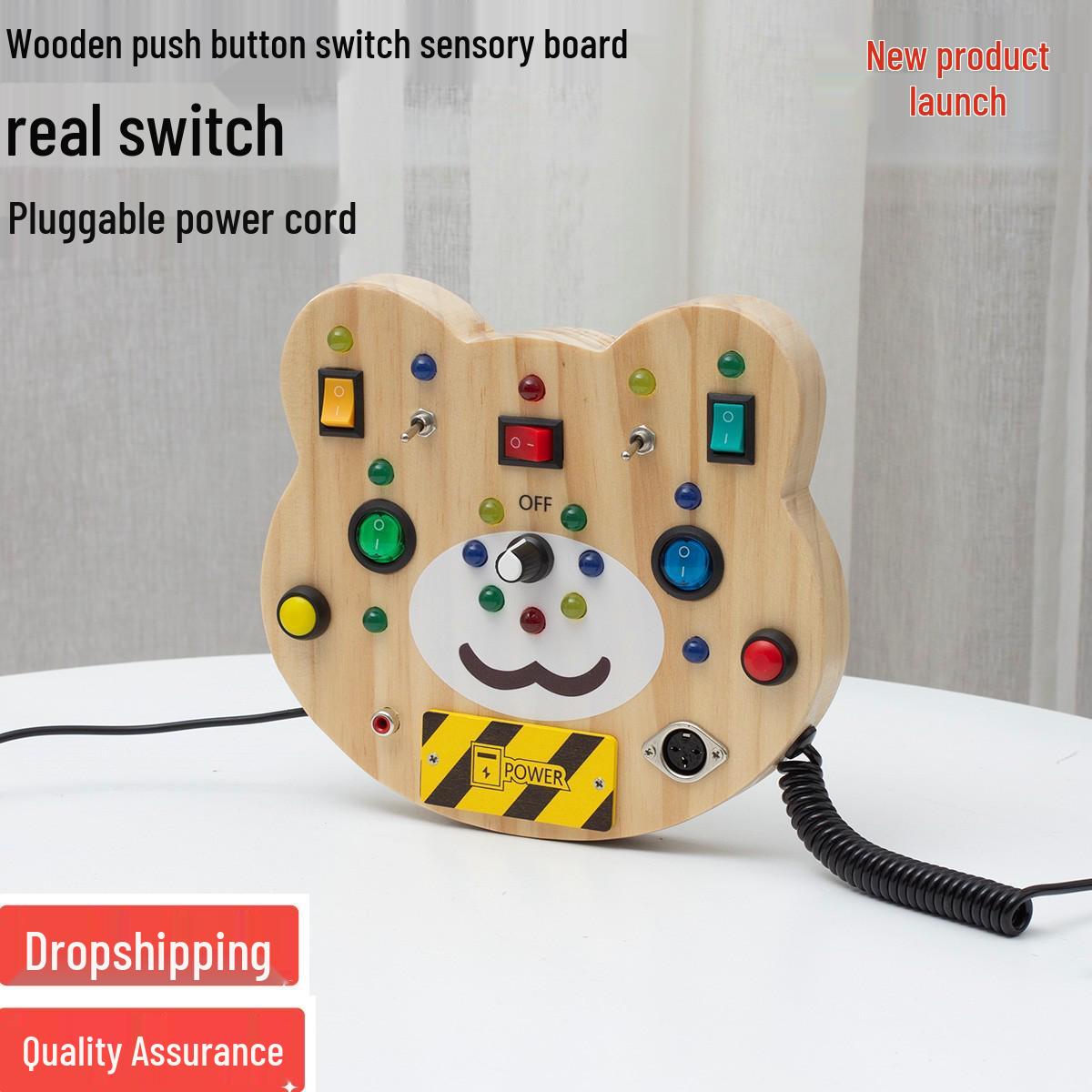 

Montessori Wooden LED Light Sensory Switch Board for Toddlers