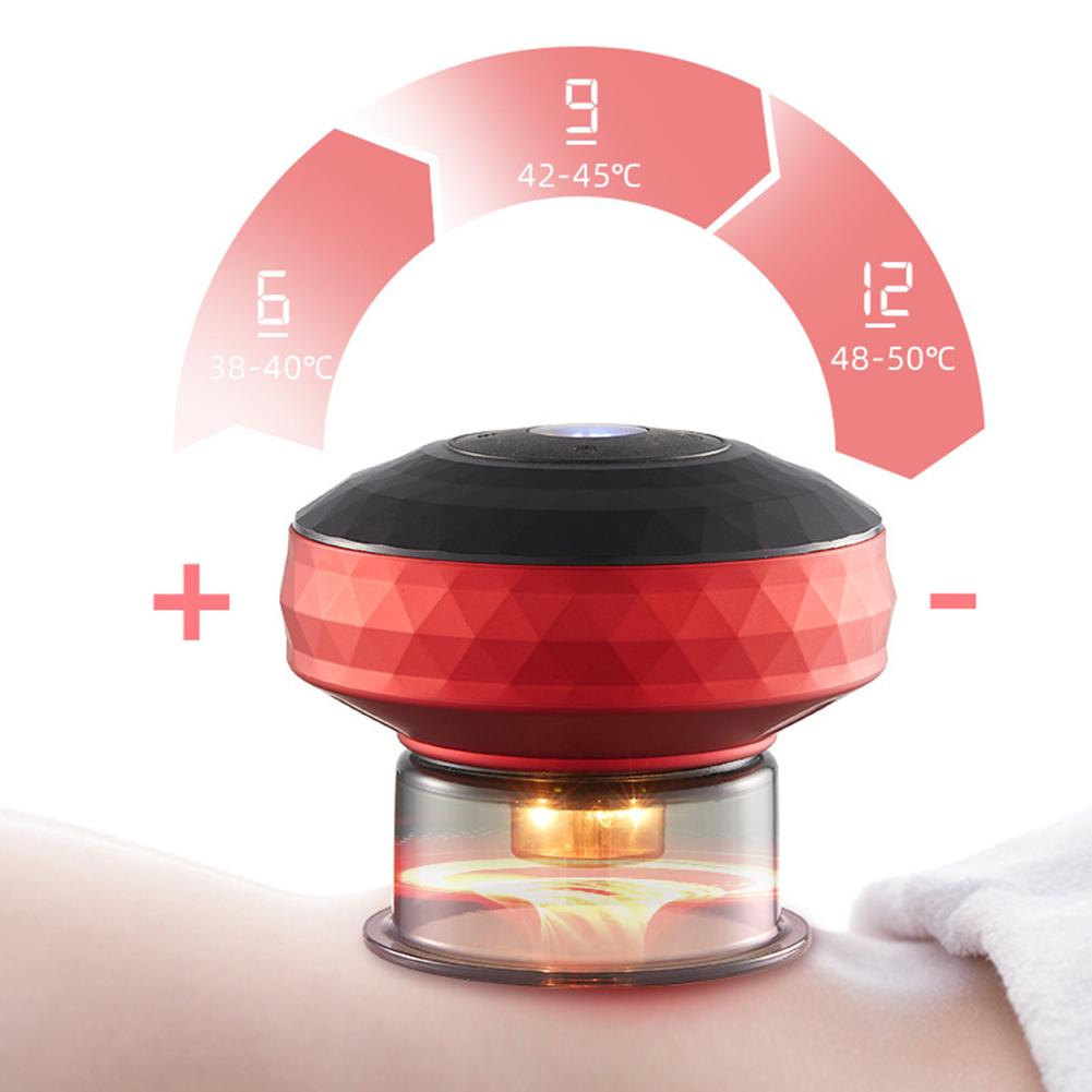 6/12 Modes Electric Cupping Massage,Professional Vacuum Suction Therapy Massager for Body,Smart Multifunctional Heated Scraper