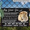2D Flat, 1pc "My Dear Son" Aluminium Sign 8x12 Inch - Lion & Cub Design, Father To Son Love Quote, Gift for Son From Dad, Birthday & Graduation Wall