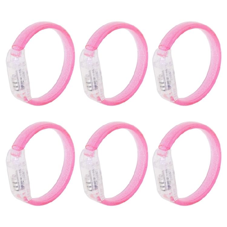 6pcs Colorful Light Up Party Glowing Bracelets Stylish Plastic LED Wristbands Birthday Party Wrist Bands Ornament