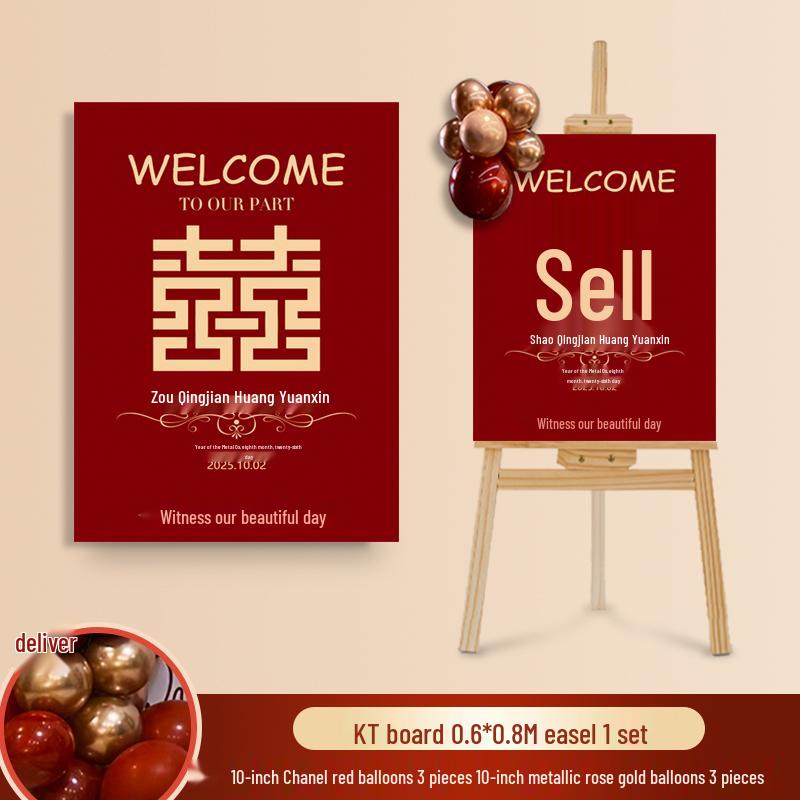 Wedding Ceremony Welcome Sign - Directional KT Board Decor