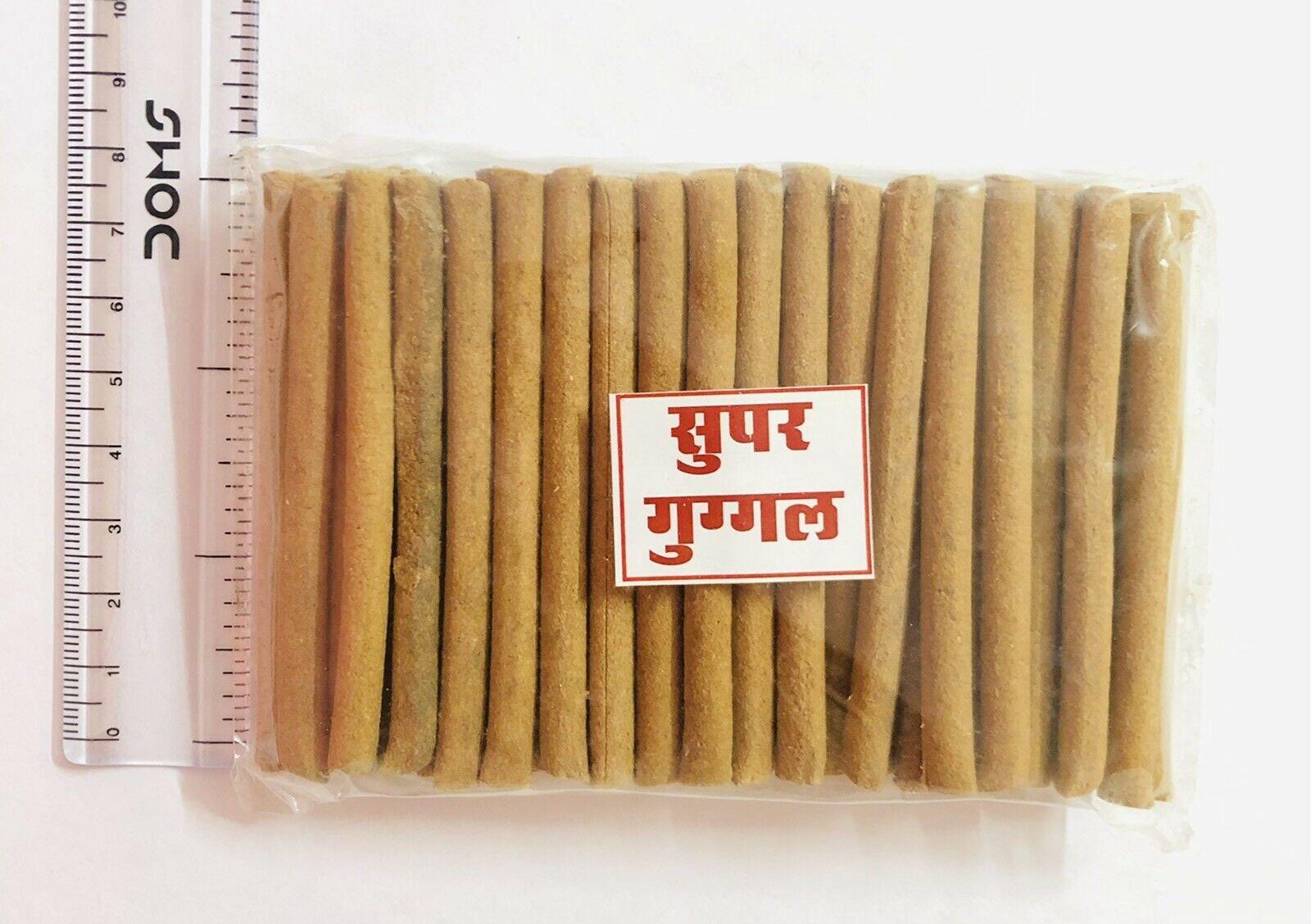 Indian Guggul Incense Sticks (45-50 pc) - Hand Rolled, Meditation Puja Yoga Pack of 4